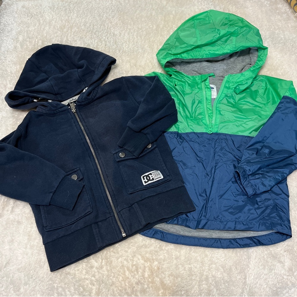 4T Kids' Navy and Green Hooded Jackets